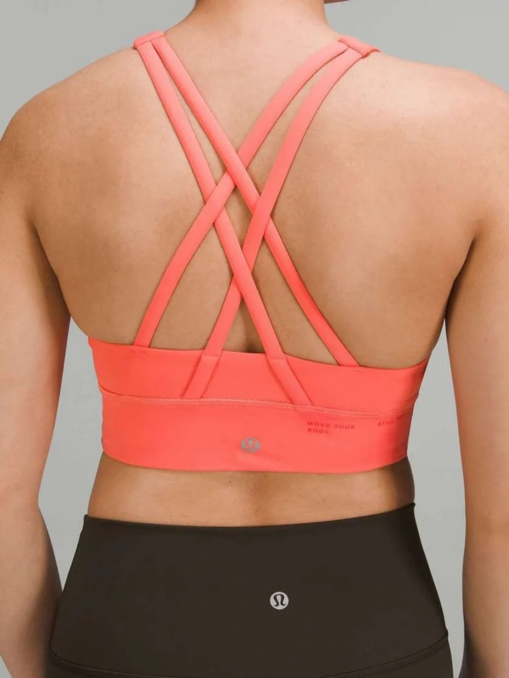 Lululemon Energy High-Neck Longline Bra *Medium Support B–D Cups Raspberry Cream